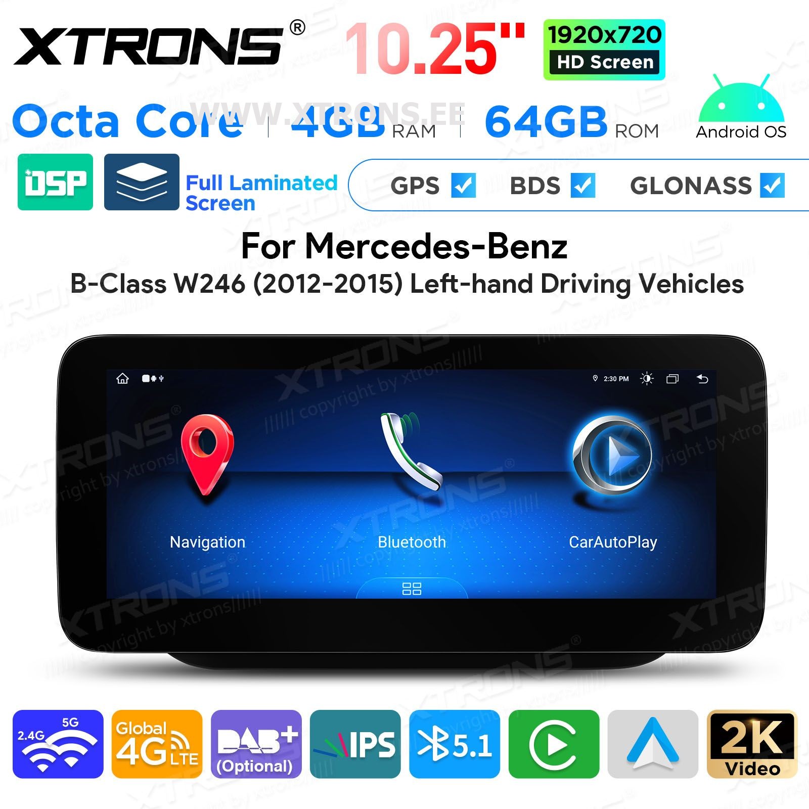 XTRONS QAMS1445M12BL