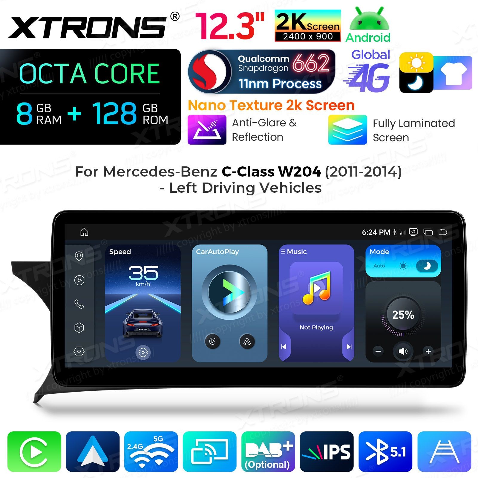 XTRONS QBMH2445M12C45L