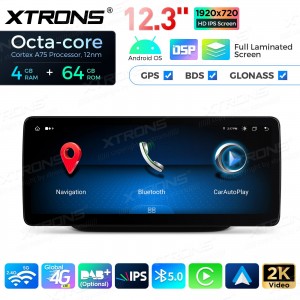 XTRONS QLM2245M12BL 12.3" Mercedes-Benz B-Class W246 Multimeedia Android 13.0 Octa-Core