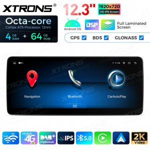 XTRONS QLM2250 12.3" Mercedes-Benz C117, X156, W463 Multimeedia Android 14.0 Octa-Core