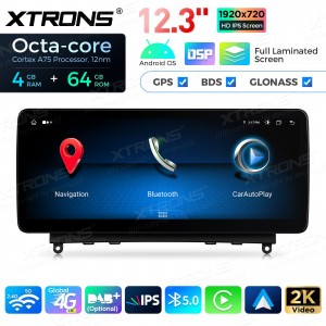 XTRONS QLM2240M12C40 12.3" Mercedes-Benz C-Class W204 Multimeedia Android 13.0 Octa-Core