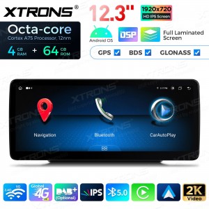 XTRONS QLM2250M12C5 12.3" Mercedes-Benz W205, W446, W470, X253 Multimeedia Android 14.0 Octa-Core