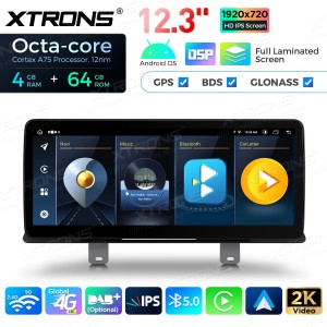 XTRONS QLB22EVB12FVN 12.3" BMW 5 G30, G31 NBT EVO Multimeedia Android 13.0 Octa-Core 4G