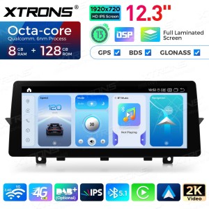 XTRONS QGB23CIB12FVGT 12.3" BMW 5 F07 GT CIC Multimeedia Android 13.0 Octa-Core 4G