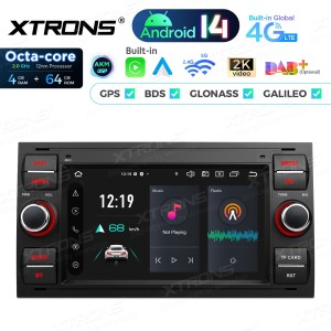 XTRONS PX74QSFBL 7.0" FORD Multimeedia Android 14.0 Octa-Core 4G