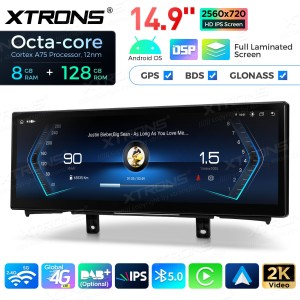 XTRONS QLBH44NENBL 14.9" BMW 1, 2 Seeria F20 F21 F22 F23 NBT Multimeedia Android 14.0 Octa-Core 4G