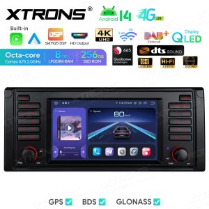 XTRONS IQ7439BL 7.0" BMW E39 Multimeedia Android 14.0 Octa Core 4G HDMI