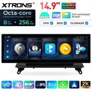 XTRONS QLBX44X5CCL 14.9" BMW X5 E70, X6 E71 CCC Multimeedia Android 14.0 Octa-Core 4G