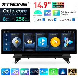 XTRONS QLBX44X5CIL 14.9" BMW X5 E70, X6 E71 CIC Multimeedia Android 14.0 Octa-Core 4G