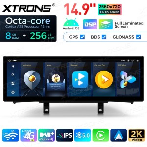 XTRONS QLBX44NENBL3 14.9" BMW 1, 2 Seeria F20, F21, F22, F23 NBT Multimeedia Android 14.0 Octa-Core 4G
