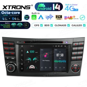 XTRONS PX74M211GS 7.0" Mercedes-Benz W211, W219 Multimeedia Android 14.0 Octa-Core 4G