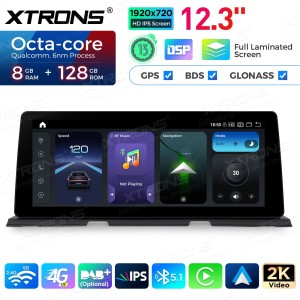 XTRONS QGB23CISX 12.3" BMW 6 Seeria F06, F12, F13 CIC Multimeedia Android 13.0 Octa-Core 4G