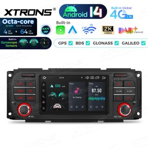 XTRONS PX54WRJLGS 5.0" Chryslert, Jeep, Dodge Multimeedia Android 14.0 Octa-Core 4G