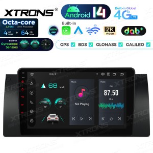 XTRONS PXP9453BGDAB 9.0" BMW X5 E53 Multimeedia Android 14.0 Octa-Core 4G DAB+
