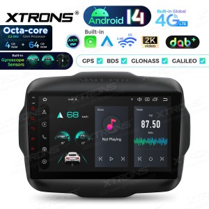 XTRONS PXP94RGJGDAB 9.0" Jeep Renegade Multimeedia Android 14.0 Octa-Core 4G