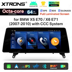 XTRONS QTB10X5CCL 10.25" BMW X5 E70, X6 E71 CCC Multimeedia Android Octa-Core