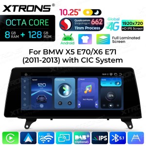 XTRONS QBBH14CIB12X5L 10.25" BMW X5 E70, X6 E71 CIC Multimeedia Android Octa-Core