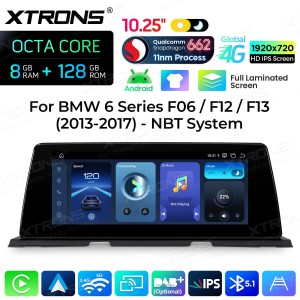 XTRONS QBBH14NB12SX 10.25" BMW 6 Seeria F06, F12, F13 NBT Multimeedia Android Octa-Core 4G