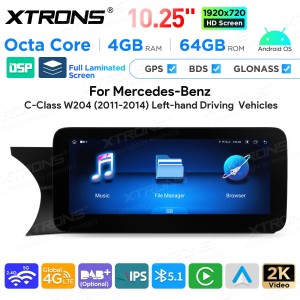 XTRONS QAMS1445M12C45L 10.25" Mercedes-Benz C-Class W204 NTG 4.5, 4.7 Multimeedia Android Octa-Core