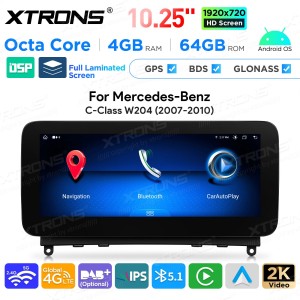 XTRONS QAMS1440M12C40 10.25" Mercedes-Benz C-Class W204 NTG 4.0 Multimeedia Android 14 Octa-Core