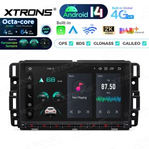 XTRONS PX84JCCLGS 8.0" Chevrolet, Buick, GMC, HUMMER Multimeedia Android 14.0 Octa-Core 4G