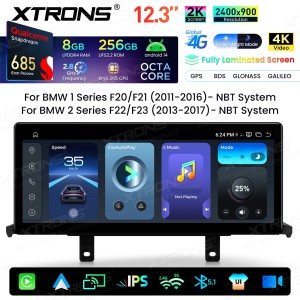 XTRONS QWBX24NB1NEL 12.3" BMW 1, 2 Seeria F20, F21, F22, F23 NBT Multimeedia Android 14 Octa-Core 4G