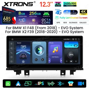 XTRONS QWBX24EVB12X1N 12.3" BMW X1 F48/X2 F39 EVO Multimeedia Android 14 Octa-Core 4G